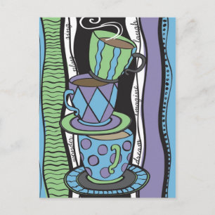 Tee-Party Postkarte
