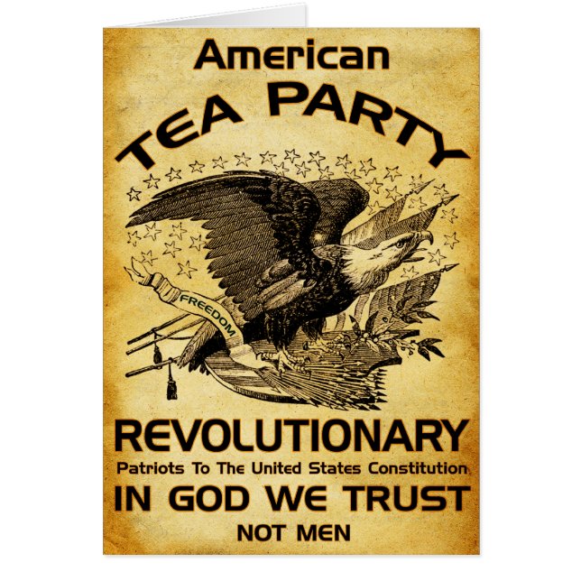 Tee-Party-Revolutionärs-Karte (Vorne)