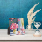 Tee Party Rosa Blume Malerei Blumenstrauß Kunst Fotoplatte (InSitu)