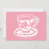 Tee-Party-Rosa-Roseteacup-Gewohnheits-Einladungen Einladung (Rückseite)
