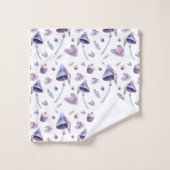 Tee-Party Rosa und Blau Badhandtuch Set (Waschlappen)