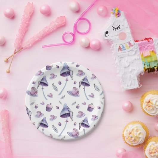 Tee Party rosa und blau Pappteller (Party)