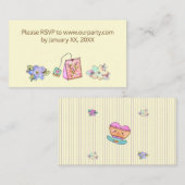 Tee-Party-RSVP-Karte Begleitkarte (Vorne/Hinten)