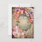 Tee-Party-RSVP-Karten RSVP Karte (Vorderseite)