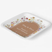 Tee-Party Rustikales Baby in Blütendusche Pappteller (Gewinkelt)