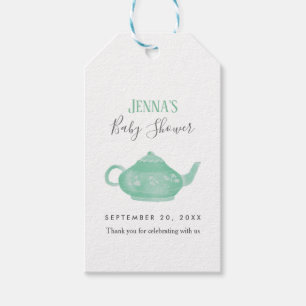 Tee-Party-Shabby Chic-Baby-Dusche danken Ihnen Geschenkanhänger