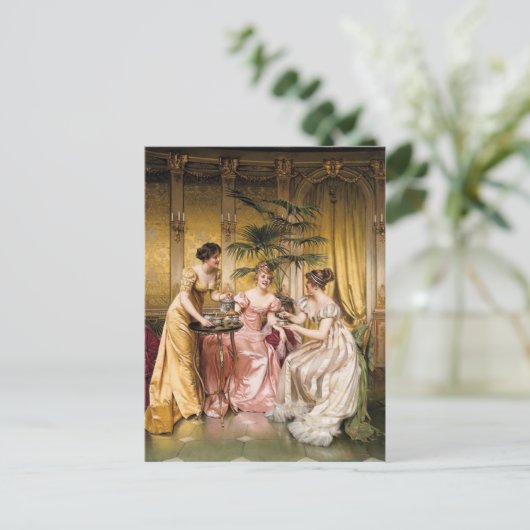 Tee-Party - Soulacroix Postkarte (Stehend Vorderseite)