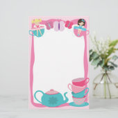 Tee-Party stationär Briefpapier (Stehend Vorderseite)