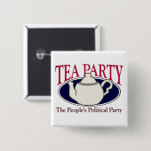 Tee-Party-Steuer-Tagesknopf Button (Vorne & Hinten)