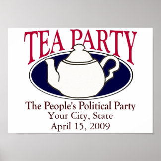 Tee-Party-Steuer-Tagesposter Poster