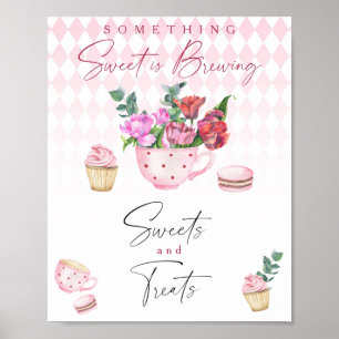 Tee Party - Süßigkeiten und Leckereien Babydusche Poster