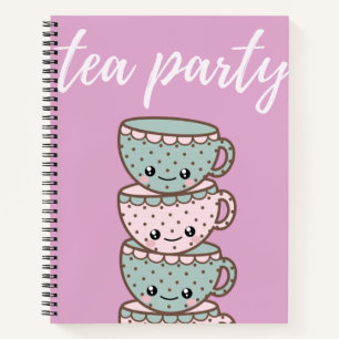 Tee-Party Teacups Pink Notizblock