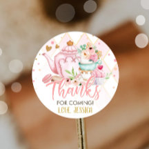 Tee Party Tee für zwei rosa Blumenbrauen Geburtsta