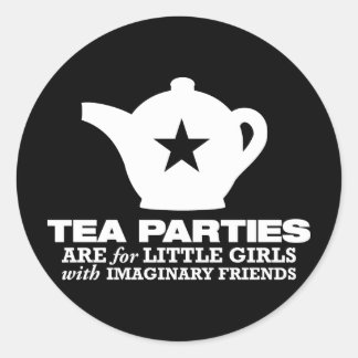 Tee-Party - Tee-Partys für kleine Mädchen Runder Aufkleber