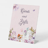 Tee-Party Thema Kinderduschkarten und Geschenke Sockelschild (Vorderseite)