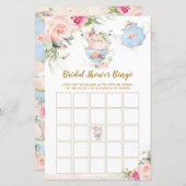 Tee Party Vintages Brautparty Bingo Game (Vorne/Hinten)