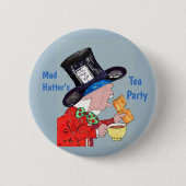 Tee-Party von Mad Hatter und Gebäck Button (Vorderseite)