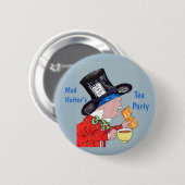 Tee-Party von Mad Hatter und Gebäck Button (Vorne & Hinten)