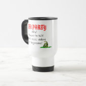 Tee-Party, warum? Reisebecher (Vorderseite Links)