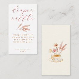 Tee-Party-Wasserfarben-Blumen-Rosa-Baby-Shower Begleitkarte