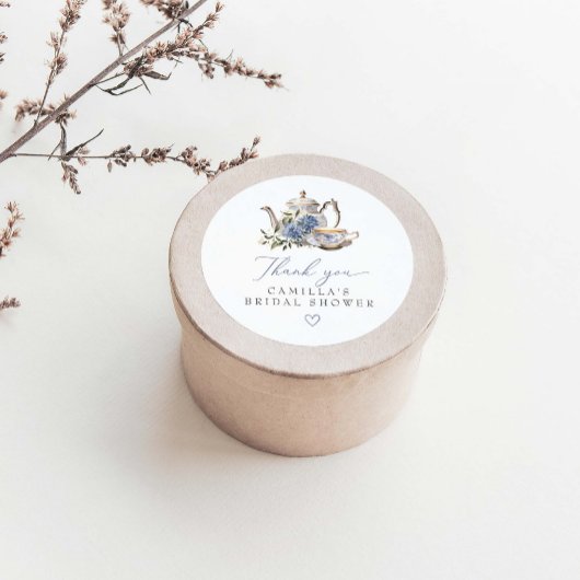 Tee-Party Wasserfarbenes Brautparty Runder Aufkleber