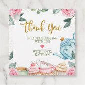 Tee-Party Wasserfarbenes Party Geschenkanhänger (Vorderseite)