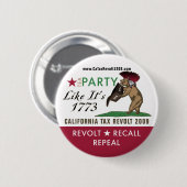 Tee-Party wie es ist Knopf 1773 Button (Vorne & Hinten)