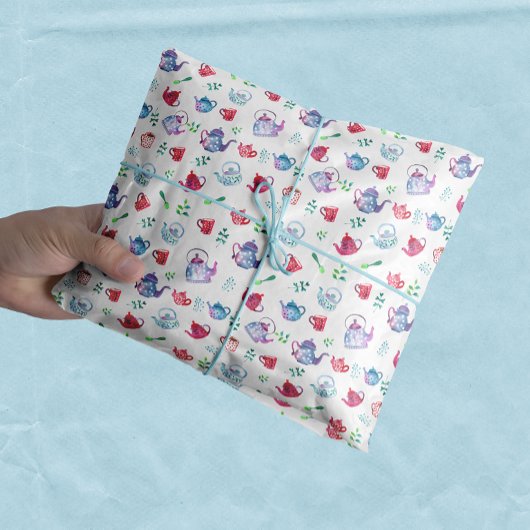 Tee-Party Wonderland Watercolor Pastell Muster Seidenpapier