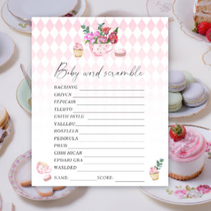 Tee-Party - Wortspiel Babydusche