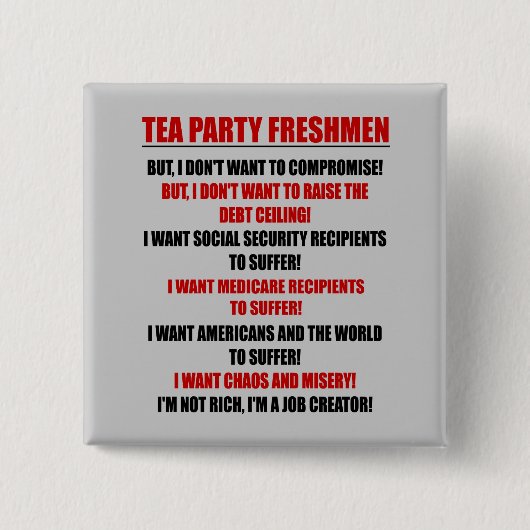 Tee-Partyneulinge Button (Vorderseite)