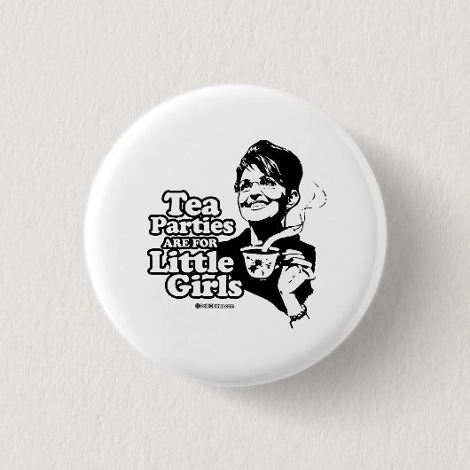 Tee-Partys sind für kleine Mädchen Button (Vorderseite)