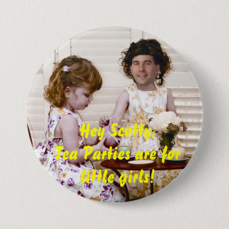 Tee-Partys sind für kleine Mädchen Button
