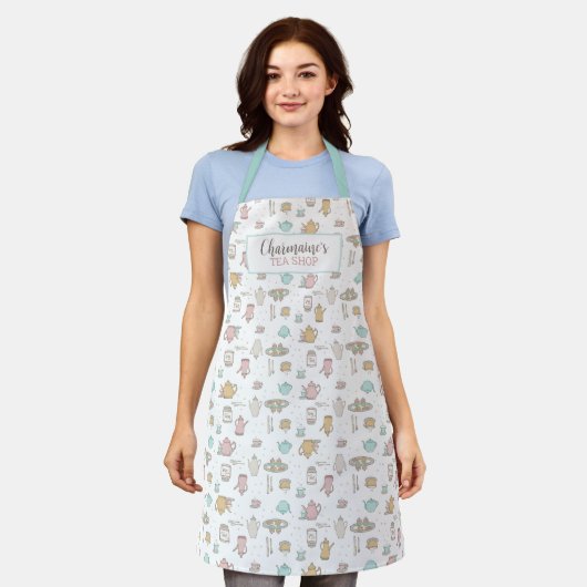 Tee Pattern Kitchen Schürze (Getragen)
