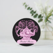 Tee pink schwarz einladung (Stehend Vorderseite)