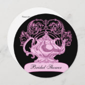 Tee pink schwarz einladung (Vorne/Hinten)