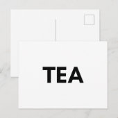 Tee Postkarte (Vorne/Hinten)
