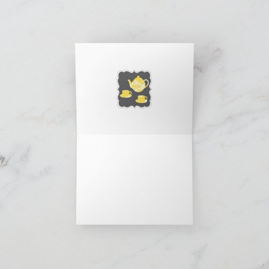 Tee-Pot Danke, dass Sie eine Note-Karte haben Dankeskarte (Innenseite)