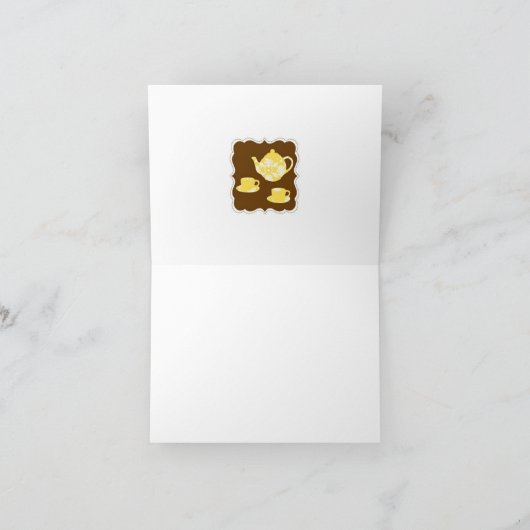 Tee-Pot Danke, dass Sie eine Note-Karte haben Dankeskarte (Innenseite)