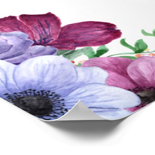 Tee Pot Floral Brautparty Willkommen Poster (Ecke)