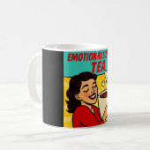Tee-Retro-Pop - Unterstützung für emotionale Frage Kaffeetasse (Vorderseite Links)