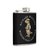 Tee-Rex Dinosaur Benutzerdefinierter Golfer Name U Flachmann (Rechts)