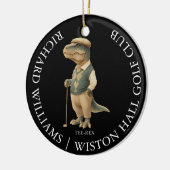 Tee-Rex Dinosaur Benutzerdefinierter Golfer Name u Keramik Ornament (Links)