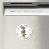 Tee-Rex Dinosaur Benutzerdefinierter Golfer Name u Magnet (In Situ (Geschirrspüler))