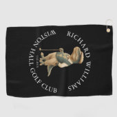 Tee-Rex Dinosaur Custom Golfer Name And Club Golfhandtuch (Horizontal)