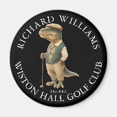 Tee-Rex Dinosaur Custom Golfer Name And Club Magnet (Vorne)