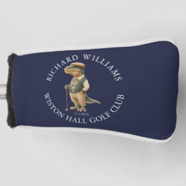 Tee-Rex Dinosaur Golfer Name And Club Navy Blue Golf Headcover