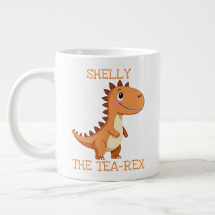 Tee-Rex Dinosaur Personalisierter Name Riesiger Te Jumbo-Tasse