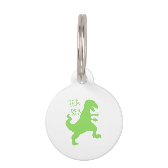 Tee-Rex - Hintergrundfarbe auswählen Haustiermarke (Vorderseite)