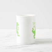 Tee-Rex - Hintergrundfarbe auswählen Porzellantasse (Vorderseite)