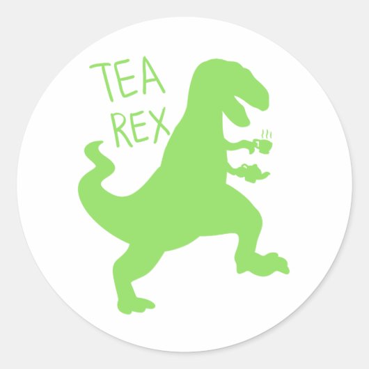 Tee-Rex - Hintergrundfarbe auswählen Runder Aufkleber (Vorderseite)